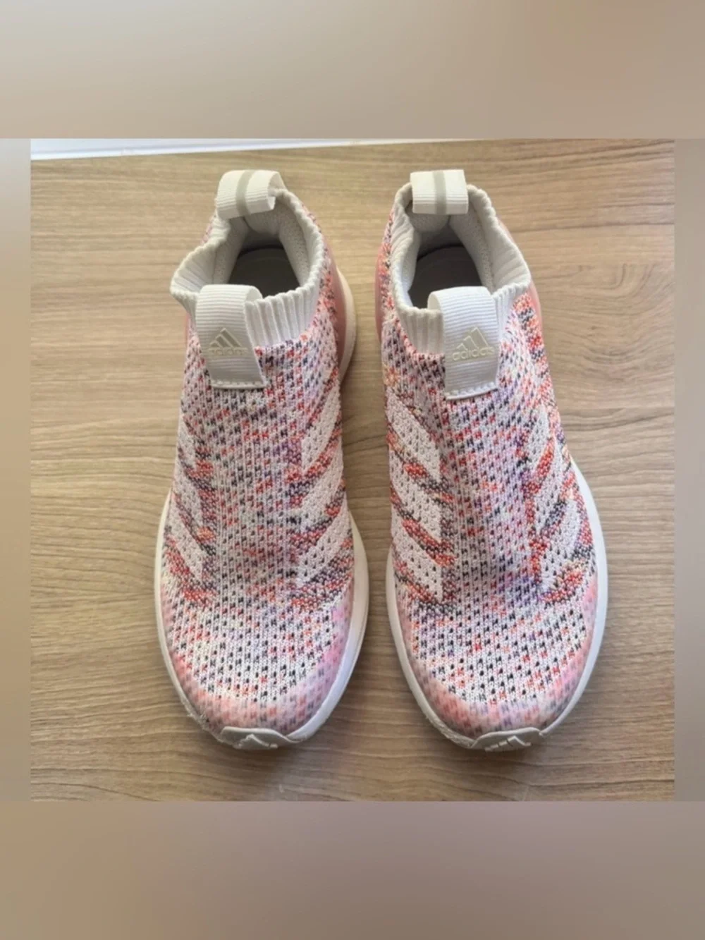 Big Kids Adidas RapidaRun Laceless Knit Athletic Running Sneakers Shoes Size 2”